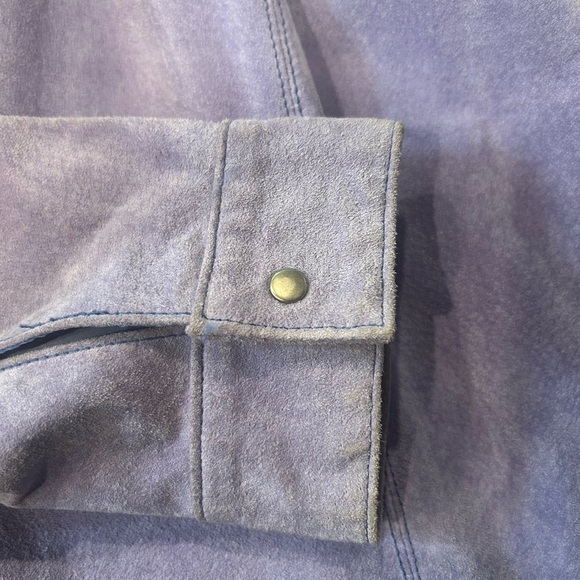 JL Studio Blue Suede Jacket Size 14 - Picture 6 of 6